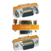10pk/pack DB9 Female~F Null/Nul Modem Serial RS232 cable gender changer Adapter