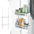 Shower Caddy Over Door Aluminum Rust Proof Basket Tidy Organizer Shelves Over