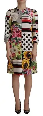 Dolce&Gabbana Women Multicolor Dress Fabric Patchwork Print Sheath Bodycon Wrap