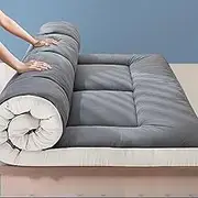 KV-OOGG Japanese Roll Up Futon Mattress Floor Mattress Soft Foldable Mattress Tatami Mat Sleeping Pad Thai Massage Bed Mattresses Easy to Store Breathable for Couch Mattress(C,120x200cm(47x79inch))