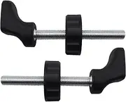 Baby Gate Guru Quarter Round Spindle Rod Adapter 2 Pack for Pressure Mounted Baby and Pet Safety Gates (10mm, Black)