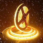 ALITOVE Warm White COB LED Strip 3000K 16.4ft LED Rope Lights Outdoor Waterproof IP68 CRI85+ Super Bright 1200LEDs Flexible LED Tape Light for Bedroom Home Garden Patio Pool Under Water Lighting