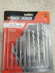 Quality BLACK & DECKER 8pc Masonry/ Hammer Drill Bit Set 3 4 5 6 7 8 9 10mm 1
