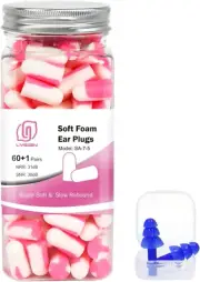 Ultra Soft Foam Sleep Earplugs, 38Db SNR Noise Reduction Ear Plugs for Sleeping,