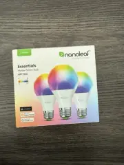 Nanoleaf - Essentials Matter A19 Smart LED Bulb - Thread & Matter Enable 3-pack