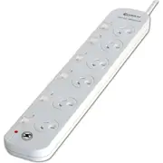 6 Way Power board Sockets Outlets Surge Protector w/ Single Switch Powerboard