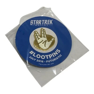 Star Trek Spock Vulcan Hand Pin - 2016 Loot Crate Hat Bag Backpack Lapel NEW