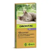 Drontal Cat Wormer Refill Tablets X 4