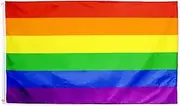 Flaglink Giant Gay Pride Flag 5x8Fts - Huge Big Large Rainbow Flags Banner