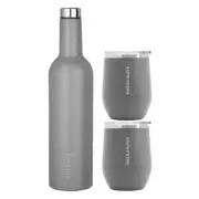 Flask / Stemless set - Cement Grey (Matte)