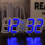 LED Digital Desk Alarm Clock Silent 3D Digital Wall Clock Desktopfor Living R