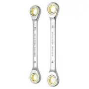 1 Set Double Box End Ratchet Wrench 12X13mm / 14X15mm 72 Tooth Ratchet Spanner