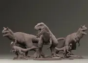 Carnotaurs by Dinoworld | D&D | DnD | Miniature | Print on Demand