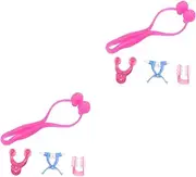 Baluue 2 Sets 4pcs Nasal Splints Rhinoplasty Nasal Bridge Clip Hump Nose Corrector Face Beauty Tool Lifter Comfortable