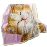 Lovely Smile on Adorable Ginger Kitten Throw Blanket