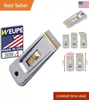 Multi-Purpose Razor Blade Scraper Set - Window, Cooktop & Paint Remover - Blades