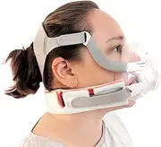 Reversible Stag's Head CPAP Headgear Neck Pad Cover - Prevent CPAP Strap Marks on Your Skin - Fully Customizable - Cut to Suit Your Size - Adjust While Wearing (Orange Blue, Reversible)