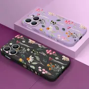 Case Flowers For iPhone 16 15 14 13 Pro Max 12 11 8 XR Shockproof Silicone Cover