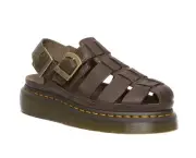Dr. Martens AirWair Wrenlie Grizzly Leather Fisherman Brown Sandals Mens Sz 10