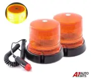 2X Magnetic LED Amber Strobe Beacon Light Emergency Hazard Flashing Bar Lamp 12V