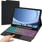 For Samsung Galaxy Tab A9+ 5G/A9 plus 11" Keyboard Case: 3 Zone 7 Colors Backlit