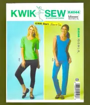 Easy Pullover Tops, Pants & Leggings Sewing Pattern (Sizes XS-XL) Kwik Sew 4044