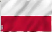 ANLEY Fly Breeze 3x5 Foot Poland Flag - Vivid Color and UV Fade Resistant - Canvas Header and Double Stitched - Republic of Poland Flags Polyester with Brass Grommets 3 X 5 Ft