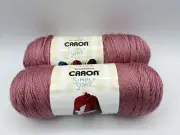 Caron Simply Soft Solids Yarn Plum Wine Qty 2 Skeins Yarn Crochet Knitting