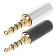 4 Pole 1/8inch Earphone Soldering Male Plug for Repair Headphones Headset