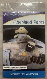 CHENILLED FABRIC PANEL QUILT Sewing PATTERN for 1 yard Panels Cozy Quilt Designs