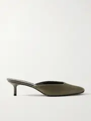 [STAUD] STAUD - Otto Satin Mules - Army green - IT35 IT 35 Green