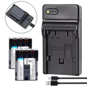 2x Battery +USB Charger For Canon EOS 350D 400D Kiss Digital N X Rebel XT XTi