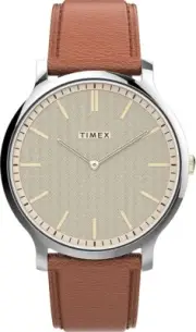 TIMEX Multifunctional Men's Analog Cream Dial Coloured Quartz Watch, Round Dial