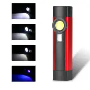 COB+LED Strong Light Flashlight USB Rechargeable Work light Magnetic Inspeciton
