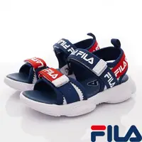 在飛比找PChome24h購物優惠-【FILA】頂級童鞋-休閒運動涼鞋-2-S427V-123藍