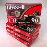 Maxell UR90 Audio Cassettes Tapes Blank Media NEW Factory Sealed 4 Pack