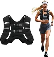 Weighted Vest, 3KG/5KG/8KG/10KG Weight Vest for Men Women, Body Weight Vests Adjustable with Reflective Stripe for Strength Training, Running, Training Workout, Jogging, Walking