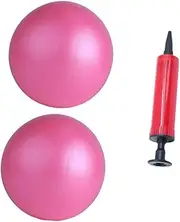 WHAMVOX 1 Set Thickened Matte Yoga Balls Durable Balancing Stability Trainers with Inflator for Fitness Coordination Flexibility Training Exercise Balls Random Color