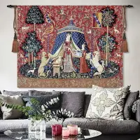在飛比找樂天市場購物網優惠-鳳凰掛毯 獨角獸系列 提花壁毯壁畫 北歐ins掛畫客廳臥室床