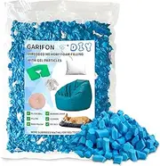 Garifon 2.47lbs Bean Bag Filler, Pillow Bean Bag Refills Stuffing Filling, Shredded Memory Foam Filling, Punching Beanbag Filler Insert, Foam Refill for Pouf/Couch, Added Gel Particles