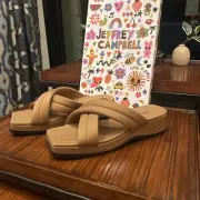 Jeffrey Campbell Size 8.5 Platform Sandal Tan Crisscross SunSation New Nordstrom