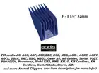 ANDIS #F 1 1/4" Pet Blade GUIDE ATTACHMENT COMB*Fit AGC,Oster A5,Wahl KM Clipper