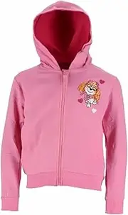 [That Mouse Fashion] Official Paw Patrol Girls Zip Up Hoodie Featuring Skye | Sizes for Ages 2 to 8 | Pink Jacket | Zip Hoodie for Kids | Girls Clothing