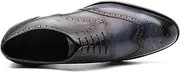 [Generic] Oxford for Men Formal Shoes Hand Made Dress Italian Genuien Grain Leather Luxury Custom Brogue Wingtips Round Toe Lace Up