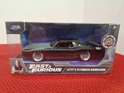 Fast And Furious Letty's Plymouth Barracuda Hard Top Jada Diecast Car 5", 1:32