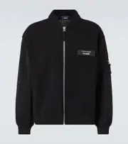 [Comme des Garcons Homme] Comme des Garçons Homme Knitted jersey bomber jacket AU 93 black