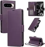 [Procarcasa] for Google Pixel 9 Wallet Case,for Pixel 9 Pro 5G Case[6.3 inch] PU Leather Flip Folio Cover with Card Holders Stand Feature Magnetic Clourse Protective Cover-Dark Purple