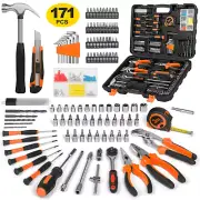 171-Piece Household Tool Kit Socket Wrench Auto Repair Set with Toolbox