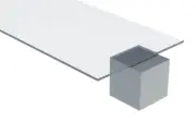 Acrylic Cast Plexiglass Sheet, Clear 4.5 MM 3/16" Thick 24" W x 24" L