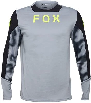 Fox Racing Defend Taunt Mens LS MTB Mountain Bike Jersey Steel Gray